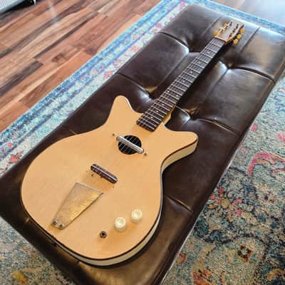 1965 Danelectro 5015 Convertible - Hollowbody Electric Acoustic Guitar - White image 6