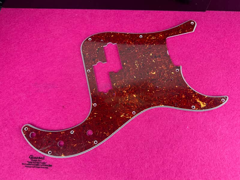 General Vintage Tone 1962 PB Pickguard - top Celluloid red tortoise - 4 Ply - 13 Hole - Correct vintage  - Fits image 1