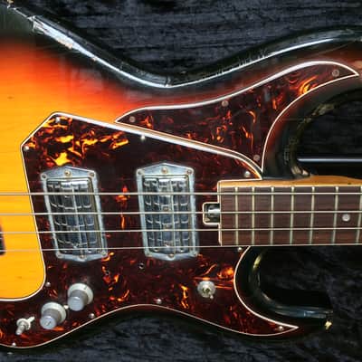 1970 - 1971 Teisco Tacoma Electric Bass Model 57H01490L Silvertone image 2