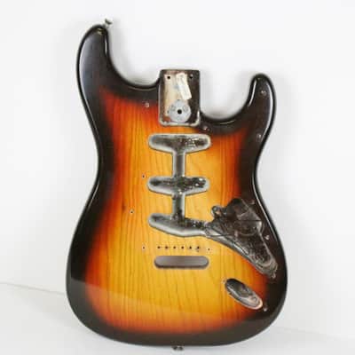 1979 Vintage Fender Stratocaster Ash Sunburst 3-Bolt BODY 1970s USA Strat image 1