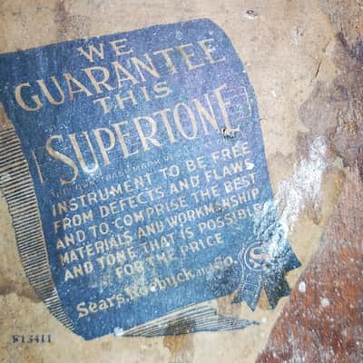 Vintage 1920's Supertone All Mahogany Parlor Guitar - Very Rare!  Gorgeous! image 3