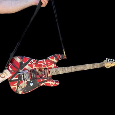 EVH Striped Series Guitar with the Frankenstrat mod Frankenstien like EVH 2018-2019 Black & Red, Whi image 16