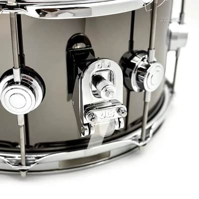 DW Collectors Black Nickel Over Brass Snare Drum 13x7 image 2