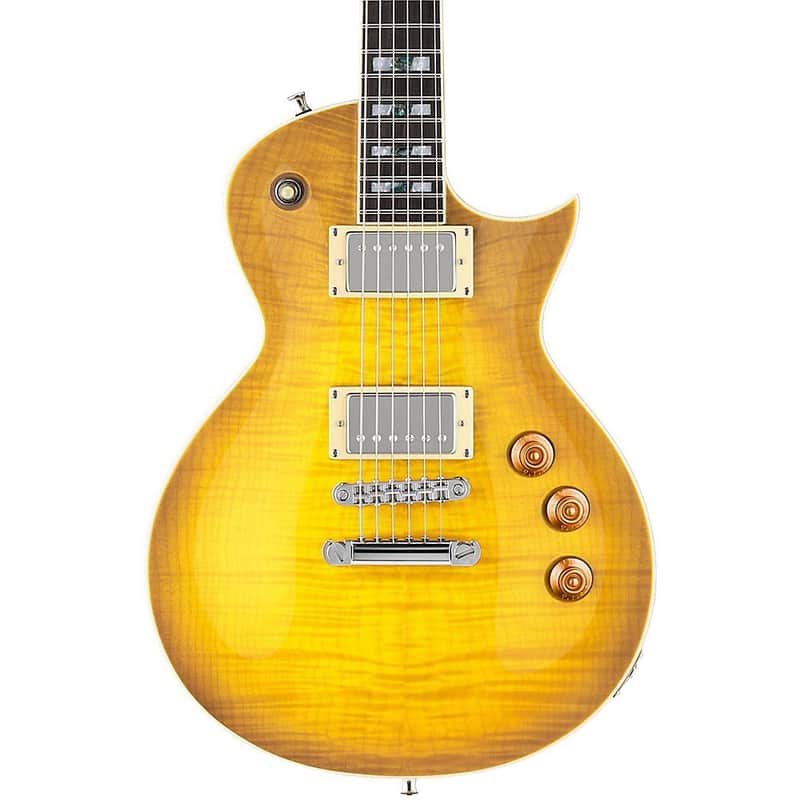 ESP LTD AS-1 Alex Skolnick Electric Guitar Regular Lemon Burst Flame Maple image 1