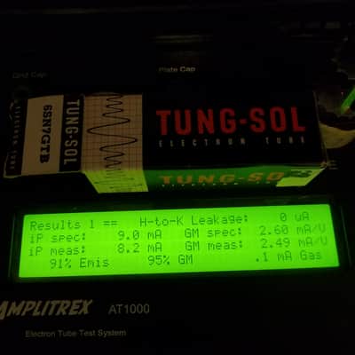 Tung-Sol 4% tight Matched Pair (2) 6SN7GTB tNOS AT1000 TESTED Vacuum Tubes T7 tall glass dual triode 1956-1961 image 3