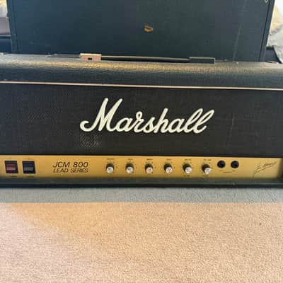 Marshall JCM 800 Lead Series Model 1959 100-Watt Head 1981 - 1989 - Black + Two Notes CapX 16ohms loadbox image 18