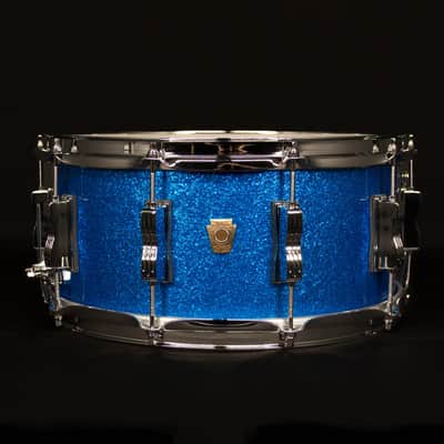 Ludwig 6.5" x 14" Classic Maple Snare Drum, Blue Sparkle image 1