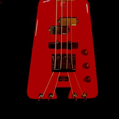 Warwick Nobby Meidel Bass 1985 Red. Headless. Extremely Rare. Few built in this color image 2