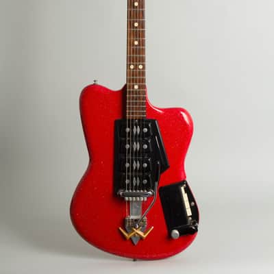 Wandre Noble "Powertone" Semi-Hollow Body Electric Guitar, c. 1964, ser. #680, black hard shell case. image 1