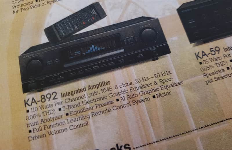 Kenwood Flagship Spectrum Series KA-892 Integrated Amplifier 120