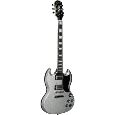 Epiphone Exclusive SG Custom Electric Guitar, Silver Sparkle | Reverb