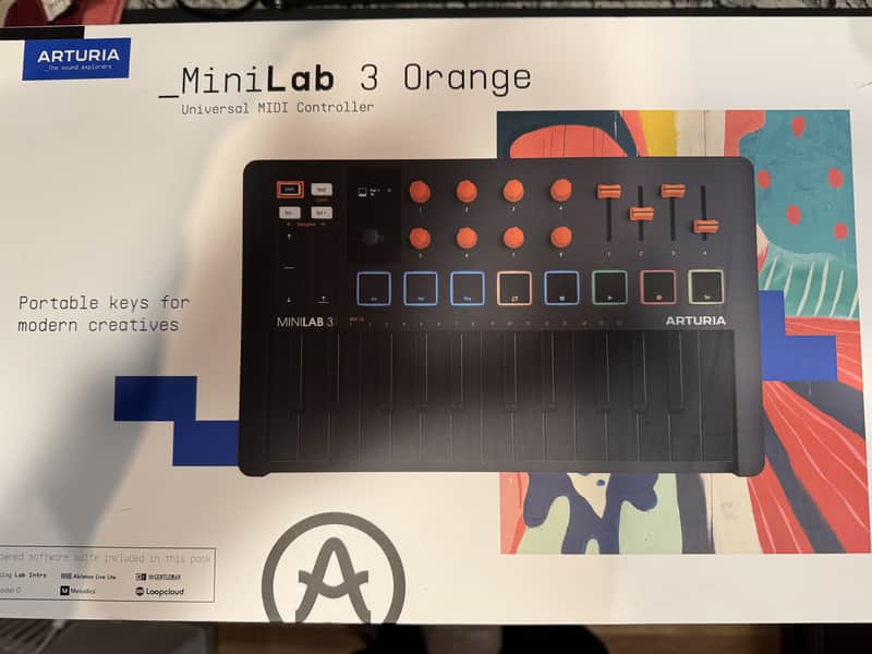 Mint Arturia MiniLab 3 25 Slim-key Controller - Orange image 1