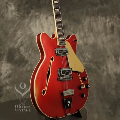 1966 Fender Coronado II Candy Apple Red with CHECKERBOARD BINDING!!! image 10