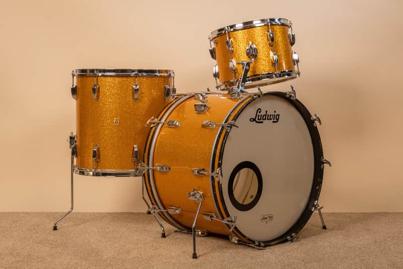 1960s Ludwig Gold Sparkle Super Classic Drum Set image 1