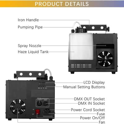 Fog Machine with Wireless Remote Timer and DMX, Enhances the Light Show, Perfect for DJ Clubs, Stages, and Halloween Parties image 3