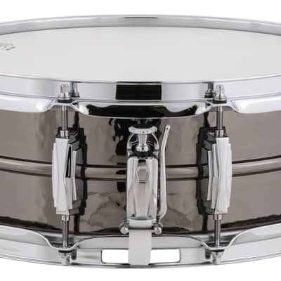 Ludwig LB416K Black Beauty Hammered Brass Snare Drum, 5"x 14" image 2