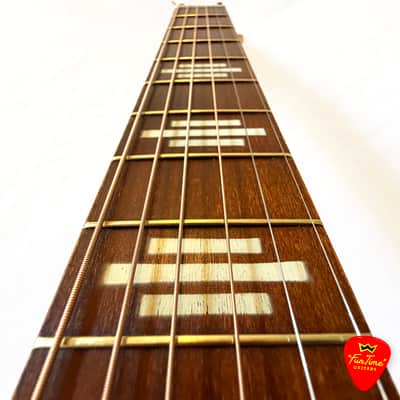 1950s Harmony Stella Sundale H907 Parlor Guitar Jubilee Red & White Acoustic w/ Hardshell Case – “Candy” image 12
