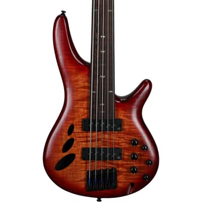 Ibanez SRD905F Bass Workshop Fretless Electric Bass, Brown Topaz image 7