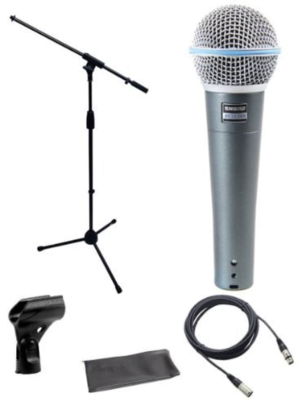 Shure BETA 58A+BOOM STAND+XLR CABLE BETA-58 MIC Clip Beta58 Contact Us for Deals image 1