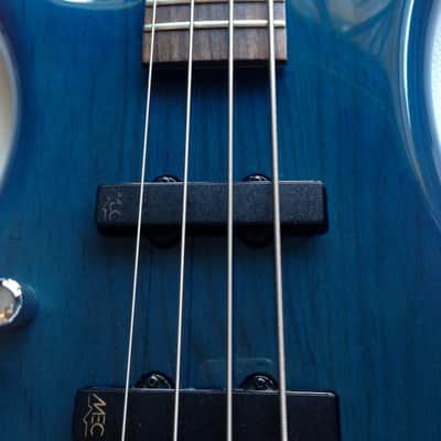 Lefty Warwick Rock Bass 4 2010 Trans Blue with Deluxe Gig Bag/Kit image 14