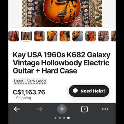 Kay K682 early 1960s Hollow body guitar image 4