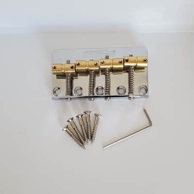 Wilkinson WBBC 4 string Bass Bridge - Chrome image 4