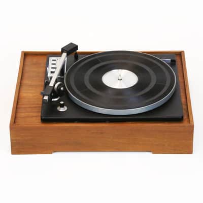 1960s Elac Miracord 50H Miraphon 50 Teak Case Smoked Gray Plastic Dust Cover Vintage Turntable Record Player HiFi Vinyl LP Clean with Manual image 6