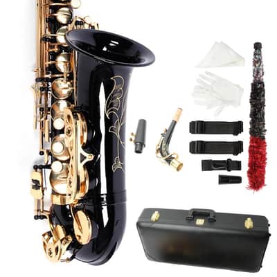 Cxxss Professional Alto Black Saxophone Sax With Strap Shell Button image 6