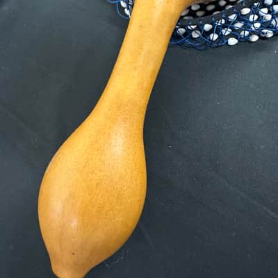LARGE African AXATSE, Netted Gourd Rattle, Ewe-Style, Shekere, 8"x16", Handmade - NEW image 5