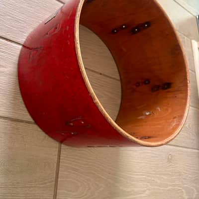 Sonor Tear Drop 13” Tom Shell Beechwood 1965 - Red Sparkle image 2