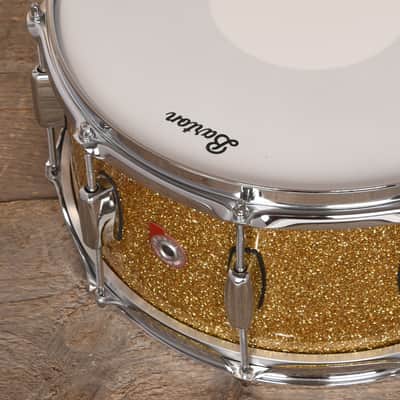 Barton Drum Co. Maple 6.5x14 Snare Drum Ginger Sparkle USED image 3