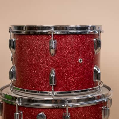 Vintage MIJ Red Sparkle Drum Set image 12