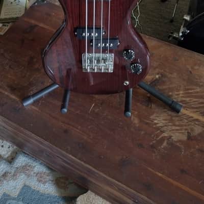 Vantage Quest Short Scale Bass 1980s - Natural Dark Stain image 16