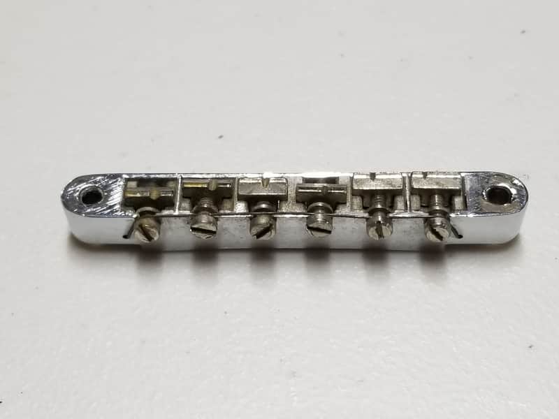 1966 - 1970s Gibson ABR-1 Chrome Bridge - Foundry Mark - 100% Genuine Vintage - No Sags or Cracks! image 1