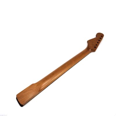 Brio Nitro Satin Roasted Maple-Rosewood S-Style Neck w/Walnut Truss Rod Plug - Satin image 3