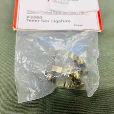 American Plating 336G Tenor Sax Ligature 2010s - Brass-Lacquered image 2