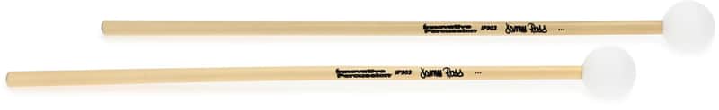 Innovative Percussion IP903 James Ross Dark Xylophone/Glockenspiel Mallets - 1 1/4 inch White - Rattan (5-pack) Bundle image 1