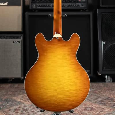 Eastman T486B-GB Thinline Semi-Hollow Electric Guitar - Goldburst with Hardshell Case image 7