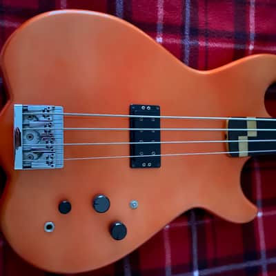 Wilkes Percussive Fretless Bass 1982 Custom 1982 Metallic Orange image 1