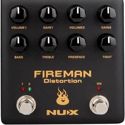 NUX Verdugo Series Fireman Dual Channel Distortion Guitar Effect Pedal image 1
