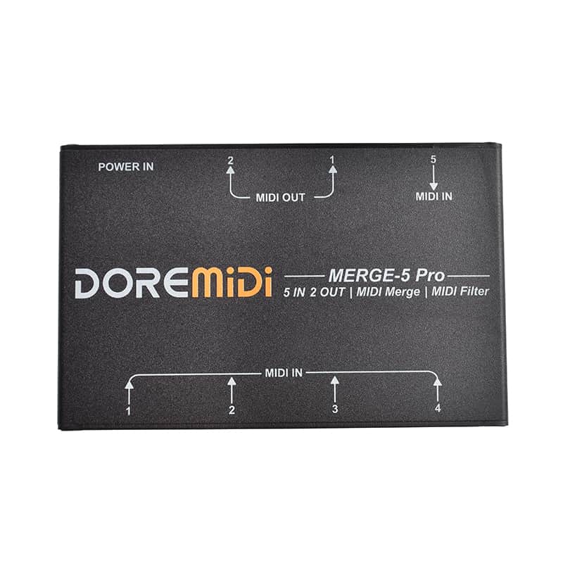 MERGE-5 Pro Can Merge Up To 5 MIDI Input Signals Into 1 MIDI Data Stream Can Be Output Directly Through 2 MIDI Interfaces Bild 1