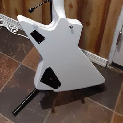 FireFly Brendon Small Snow Horse White Explorer 6 String Electric Guitar image 5