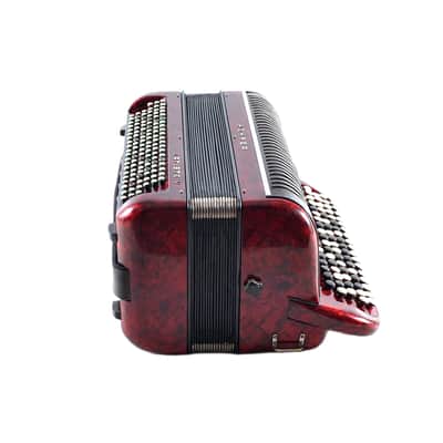 Rare Old/Vintage Top German Made Chromatic C System Button Accordion Hohner Artiste V - 120 bass + Brand New Petrof Straps - Golden Era image 9
