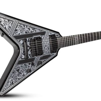 Schecter V-1 Przym Palladium Gloss Black image 2
