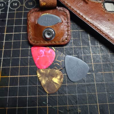 The PickTag™ Handcrafted Full-Grain Leather Guitar Pick Holder image 5
