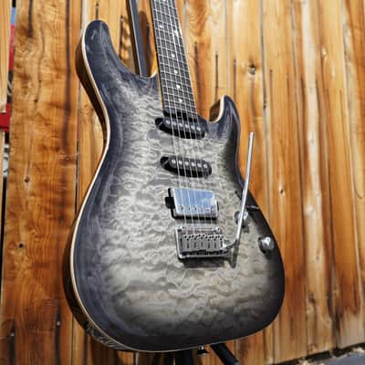 Schecter DIAMOND SERIES California Classic - Charcoal Burst  6-String Electric Guitar w/  Hard Case (2023) image 6