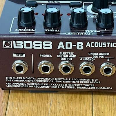 Boss AD-8 Acoustic Guitar Processor Pedal w/ Power Adapter, Excellent Condition image 8