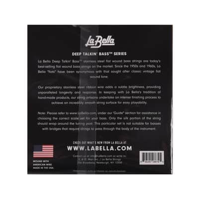 La Bella 760FL-S Deep Talkin' Bass Flats Light Short Scale 43-104 image 2