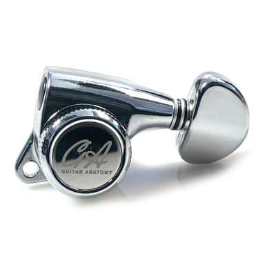 3 A SIDE Guitar Anatomy Pro Locking Tuners – Machine Heads for Les Paul SG ES – 3×3 - Black image 4