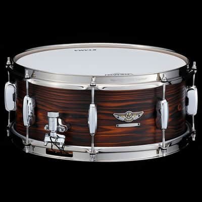 Tama Star Reserve Solid Japanese Cedar Snare Drum 14x6 Burnt Oiled Cedar image 2